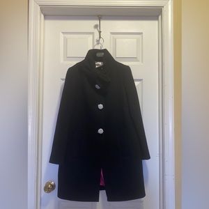 NWOT Kate Spade Black New Bow Thick Winter Coat! Size 4